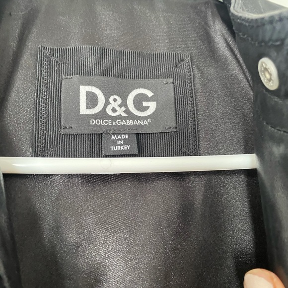 Dolce and Gabbana black leather jacket
